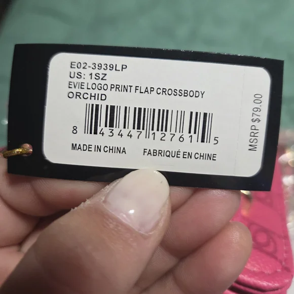 Women's Pink Chain Crossbody Bag - Picture 6 of 7